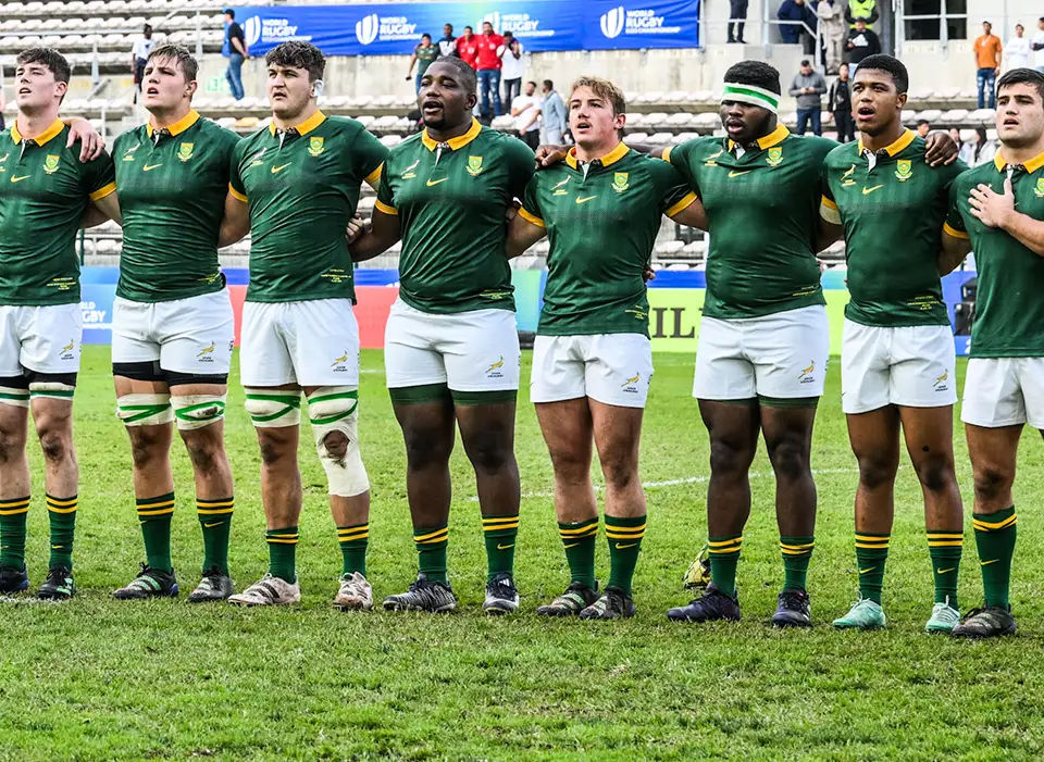 Junior Springboks Rugby team group photo